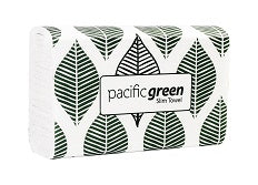 Pacific Green GS200S 100% Recylable Slim Towels 23x21cm 4000 shts/ctn  36ctns/pallet
