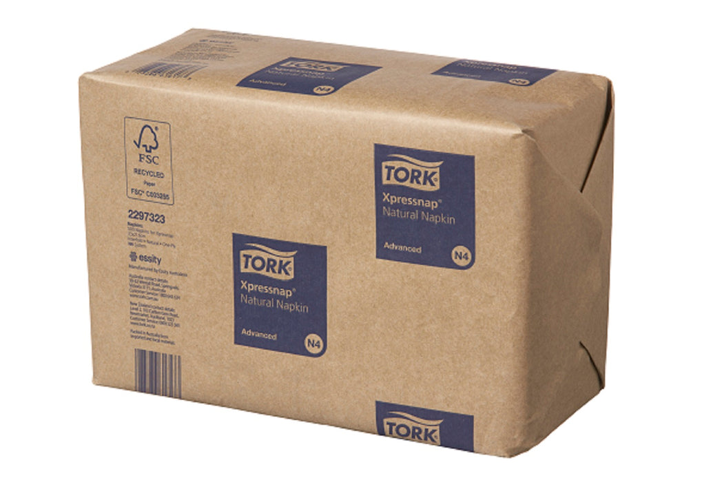 Tork 2297323 Xpressnap Napkins 216x330mm 1ply Natural 500/pkt 12 pkts/ctn