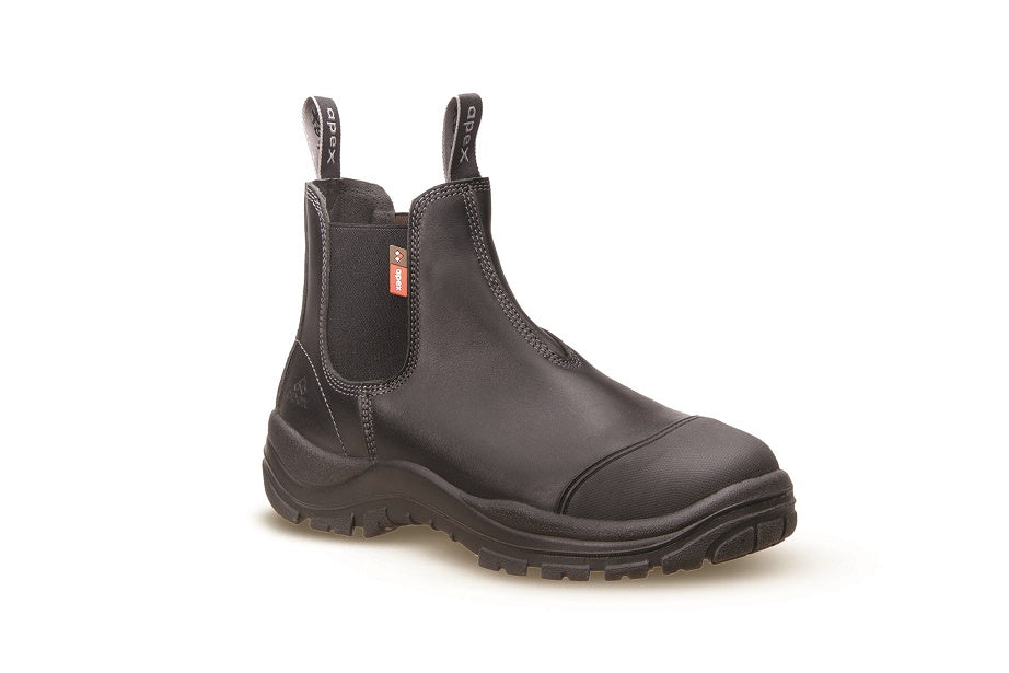 Apex Munro Slip On Safety Boots Size 9 UK Black