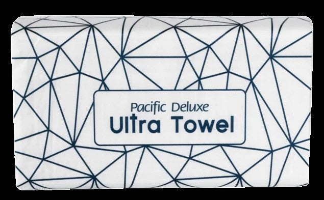 Pacific UD200 Deluxe Ultra Towels 23.5x30.75cm White 150/pkt 20 pkts/ctn (Dispensers: D55, D556) 30 ctns/pallet