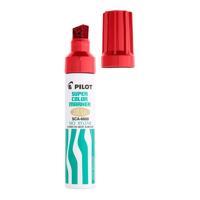 Pilot Super Colour Marker Jumbo Chisel Tip Red 12/pkt