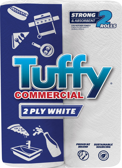 Tuffy 3460 Commercial Kitchen Towels 270x228mm 2ply 60/roll 2 rolls/pkt 9pkts/ctn 36ctns/pallet
