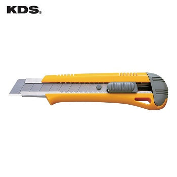 KDS L-18 EVO Auto-Lock Snap-Off Knife Large 18mm, includes two bonus blades (Takes: 5657515, 5657516) 10/ctn