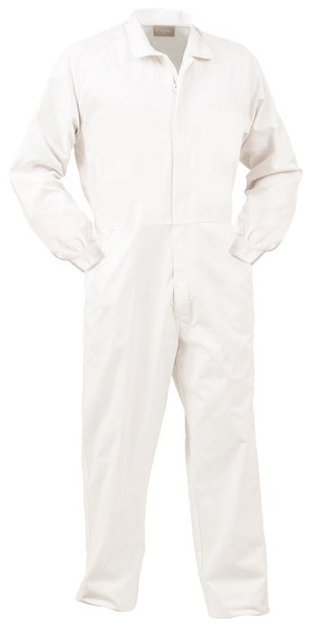 Argyle Food Industry Overalls Long Sleeve Size 11 White Int. Breast Pkt Rib Sleeve Cuffs White Size 11