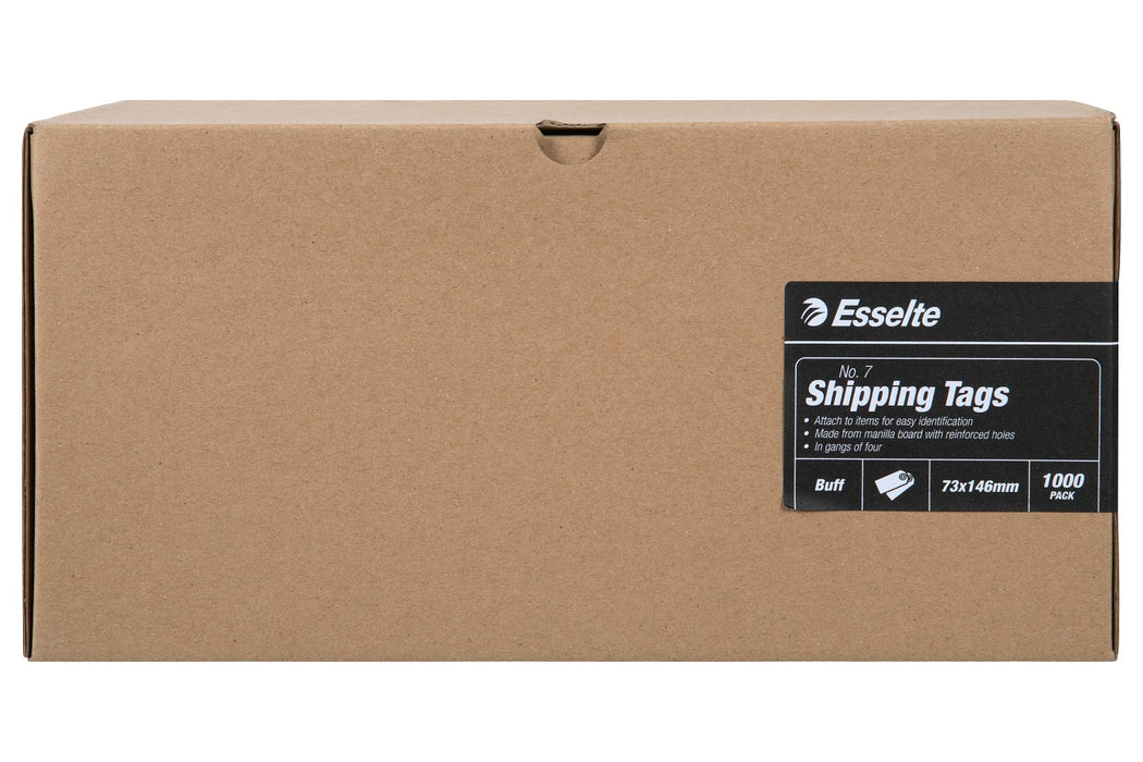 No.7 Shipping Tags 146x73mm Buff 1000/box