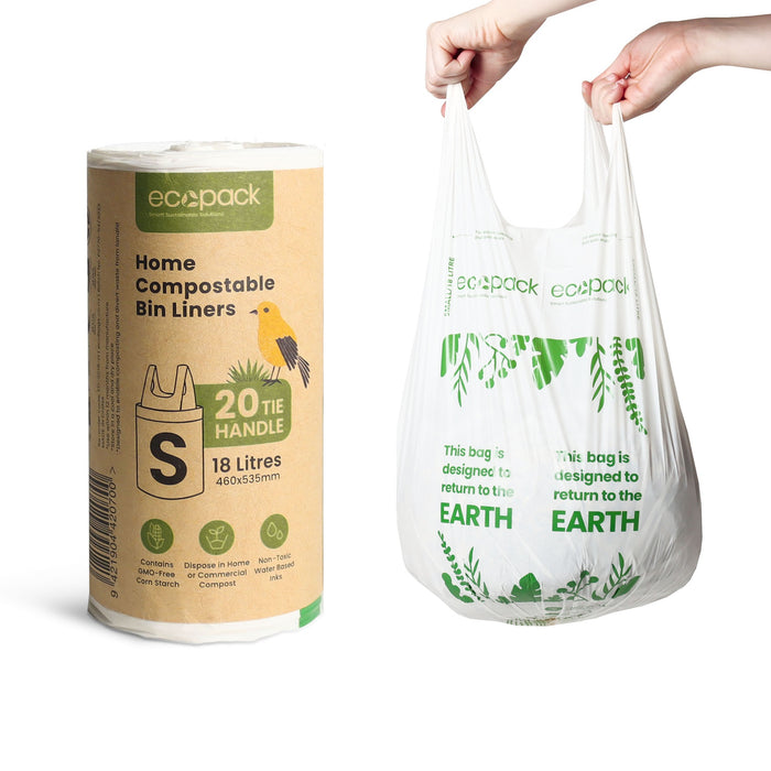 ED2018 Compostable Bin Liner 18L Natural 450x550 20/roll 30 rolls/ctn