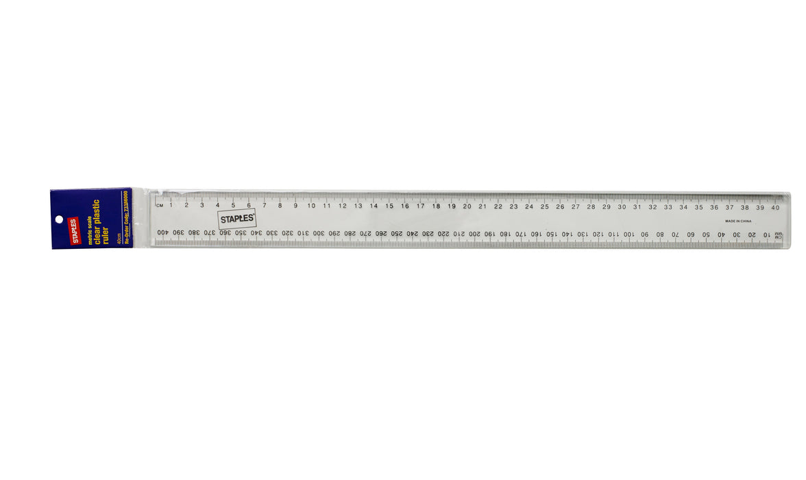 Plastic Ruler 40cm Clear