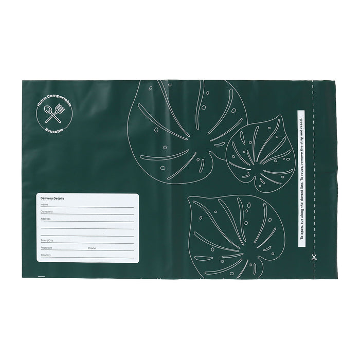 Foolscap Compostable Courier Bags 280mm x 380mm + 70mm Flap 25/pack 20 packs/carton