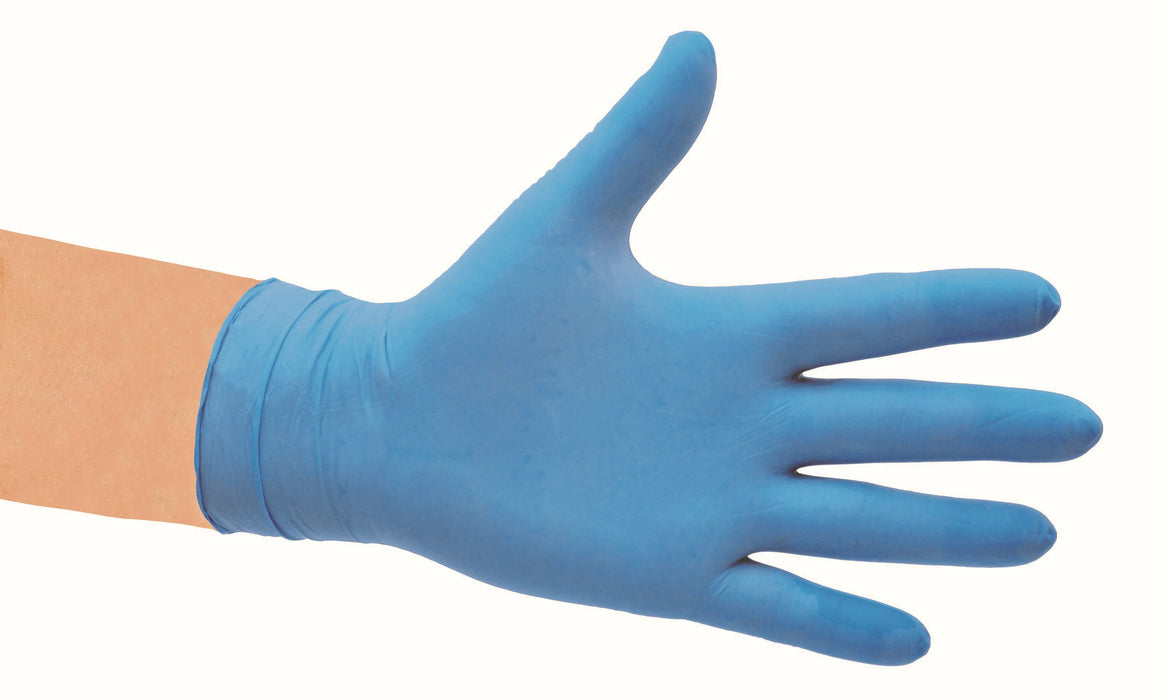Selfgard 345M Low Modulus Nitrile Gloves P/Free Medium Blue 100/pkt 10pkts/ctn