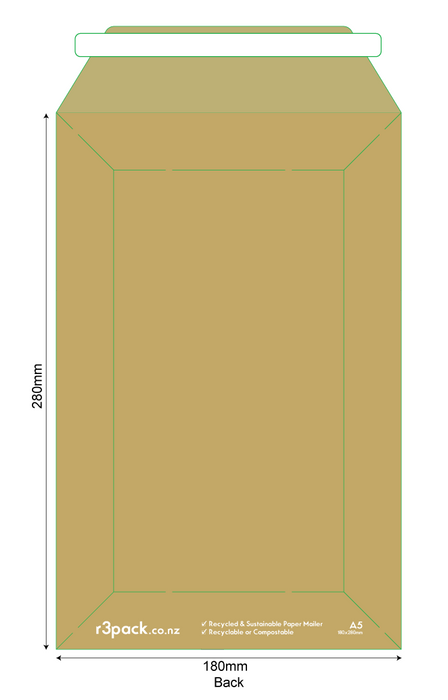 R3 Paper Courier Bag A5 180 x 280mm 100/pack