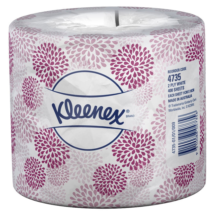 Kleenex 4735 Toilet Rolls 2ply 400 sheets/roll 48/ctn (Dispenser: 5804976)