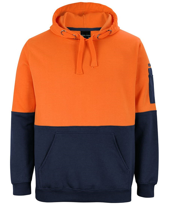 JBs 6HVPH Hi Vis Pull Over Hoodie Orange/Navy Large