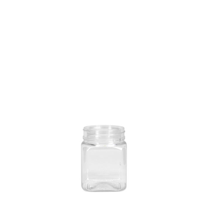 Plastic Jar A060300400 Square Pet 200ml. MOQ 280 per carton