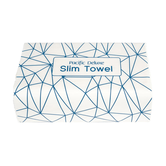 Pacific SD-200C Deluxe Slim Towels 23.5x24cm White 200/pkt 16 pkts/ctn (Dispensers: 580D55B, 580D55, 580D56B, 580D56)