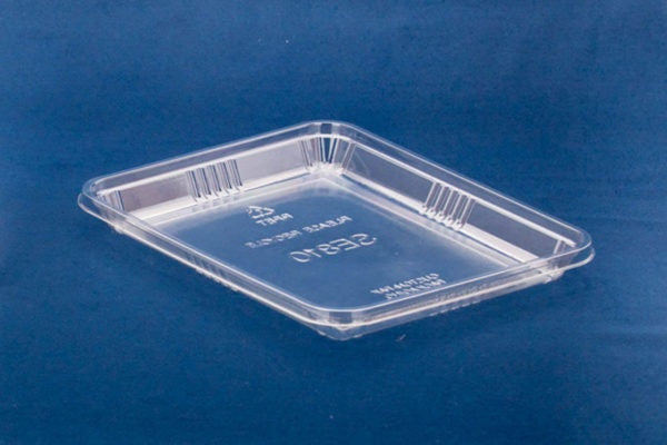 SE810 Butchery Meat Tray Flat Bottomed 8 X 10 210 x 255 x 17  Clear 500/ctn