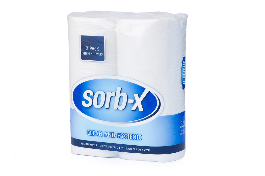 Pacific 6101 Sorb-X Kitchen Towels 27x22.8cm White 70/roll 2 rolls/pkt 6 pkts/ctn