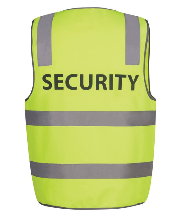 JBs 6DNS5 Hi-Viz Safety Printed "Security" Small Lime Day/Night Front Flap with Hook-Pile Tape Closure