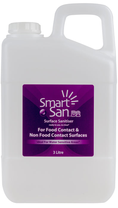 Smart San D2 Surface Sanitiser 3 Litre 3/ctn