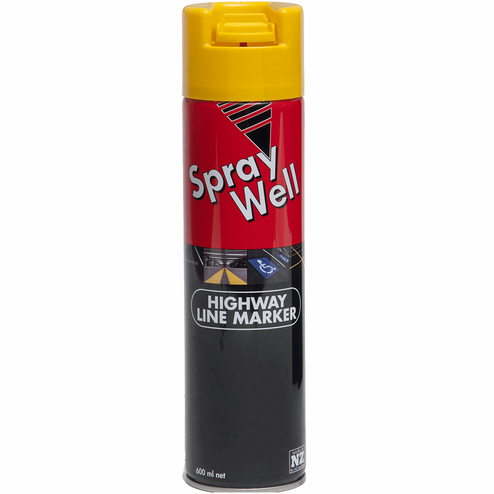 Damar Line Marking Paint 600ml USD Fan Wide Yellow  12/ctn