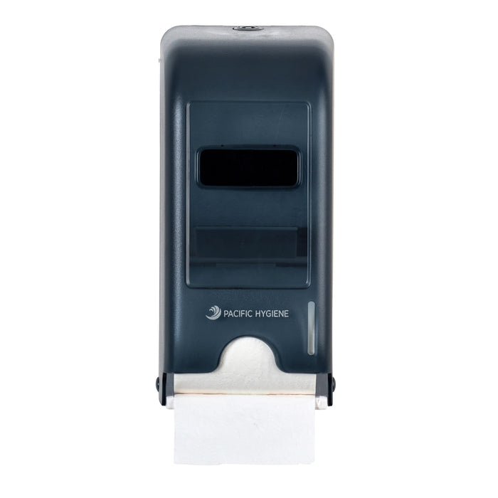 Pacific D-31 Drop Down Toilet Roll Dispenser 2 Roll Smoke Blue (Takes: All Pacific Conventional Toilet Rolls)