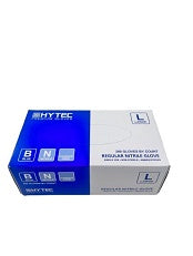 Hytec BNPFL Nitrile Gloves Powder Free Large Blue 100/pkt 10 pkts/ctn