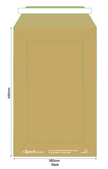 R3 Paper Courier Bag A3 360x440mm 50/pack