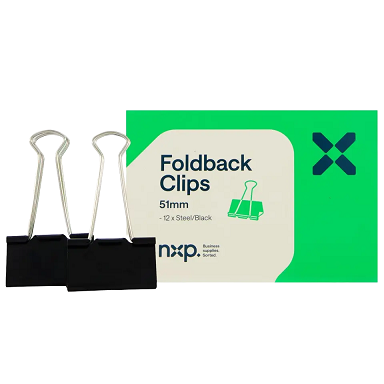 Foldback Clips 51mm 12/pack