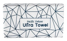 Pacific UD200 Deluxe Ultra Towels 23.5x30.75cm White 150/pkt 20 pkts/ctn (Dispensers: D55, D556) 30 ctns/pallet