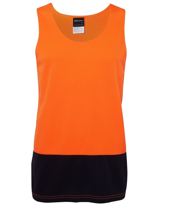 JBs 6HTS Hi-Viz Traditional Singlet Small Orange/Navy