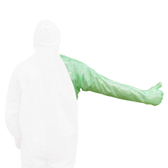 Glove 63068 Shoulder Length PE Disposable 100/pkt 10pkts/ctn