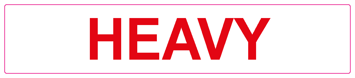 Dispenser Shipping Labels "Heavy" 30x150mm Red On White 250/pkt