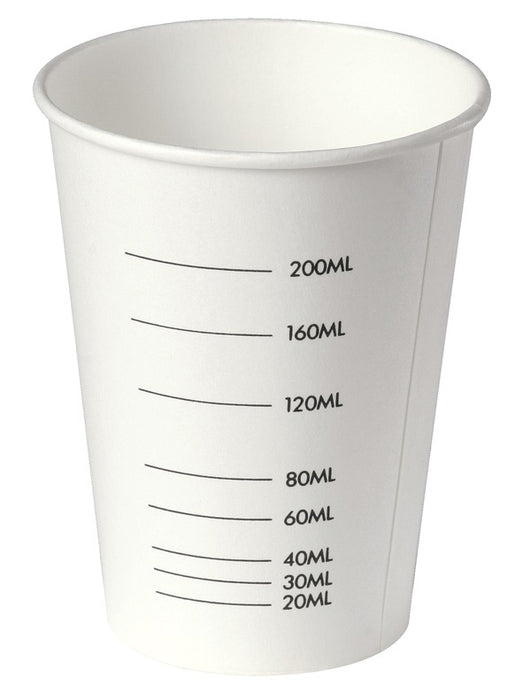 Huhtamaki 19085 Cup PE SW (80dia) 280ml 8oz Graduated Measure 50/pkt 20pkt/ctn