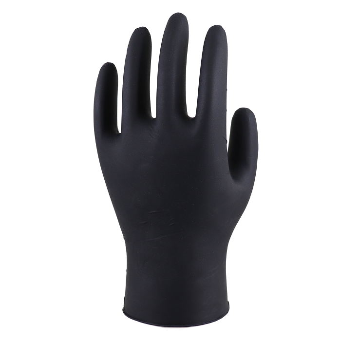 Lynn River Ultra Grizzly Black Nitrile Glove Large Powder Free Textured 100/pkt 10pkts/ctn