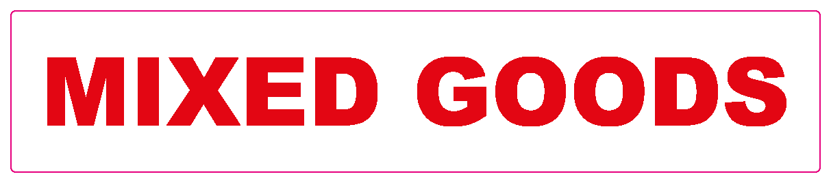 Dispenser Shipping Labels "Mixed Goods" 30x150mm Red On White 250/pkt