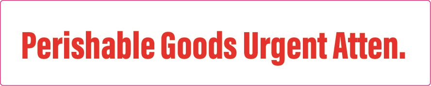 Dispenser Shipping Labels "Perishable Goods Urgent Atten." 30x150mm Red On White 250/pkt