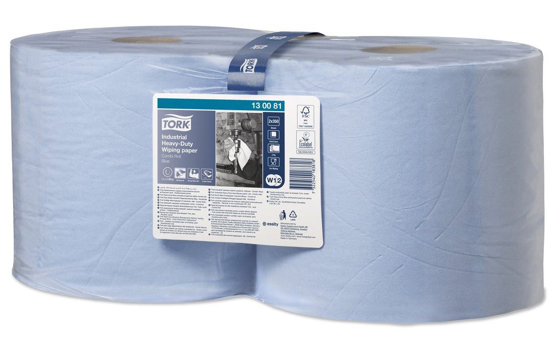 Tork 130081 Advanced Wipe Blue 440 Combi 34x23.5cm 350/roll 2/ctn