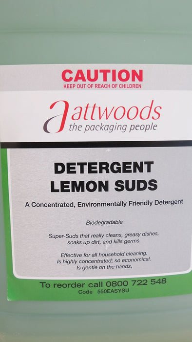Attwoods Lemon Suds Dishwash Liquid 5 Litre