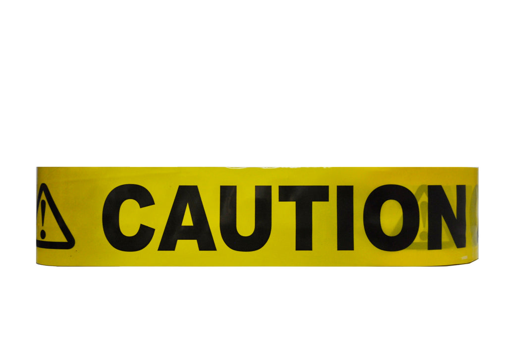 Printed Barrier Tape "Caution" Non Adhesive 100x300m Black On Yellow