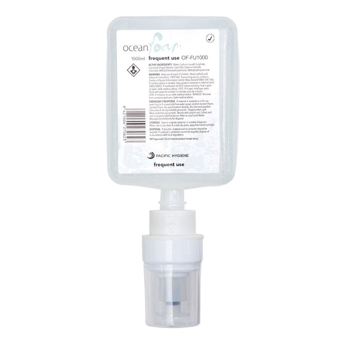 Pacific FU1000 Frequent Use Foam Soap Refill 1000ml 6/ctn NZFSA C51 & C52 Approved (Dispenser: 580D1000)