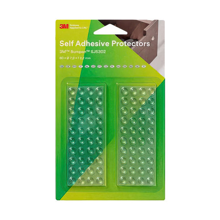 Scotch SJ5302 Bumpons 2.2mm High x 7.9mm Wide Transparent 408/sht 8 shts/ctn