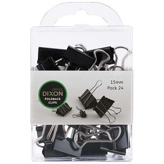 Dixon (290519) Foldback Clips 15mm 24/pack