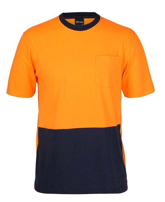 JBs 6HVTC Hi-Viz Cotton T-Shirt 5XL Orange Navy