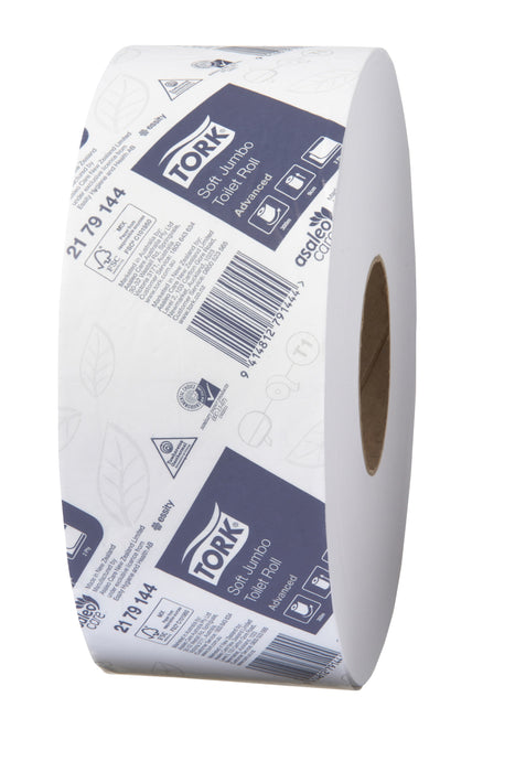 Tork 2179144 Advanced Jumbo Toilet Rolls 9cmx300m 2ply 6/bdl 40 bdls/pallet