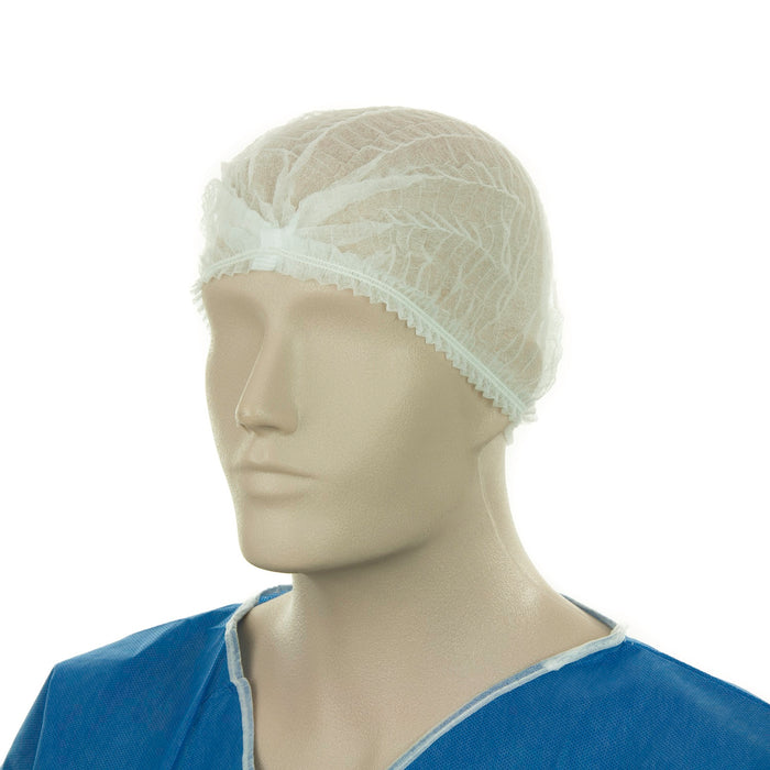 Bastion 700/106 P/P Crimped Beret Hat White 21"/53cm 100/pkt 10 pkts/ctn