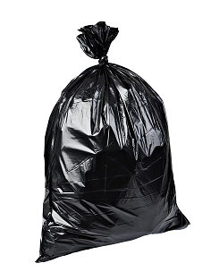Tear Off Tie Bin Liners 800x1000mm 50mu Black 200/ctn