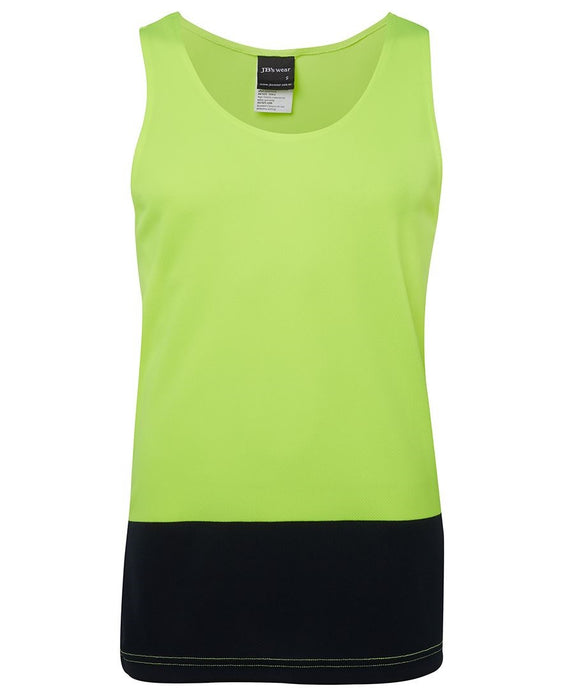 JBs 6HTS Hi-Viz Singlet Size Large Lime/Navy